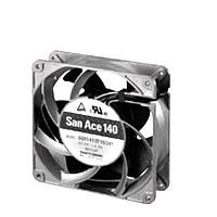 Sanyo Denki 9GV1424H1D001 Axial Fan, 140x140x38mm, 24VDC, Guide Vane, High Performance, Ribless, Lock Sensor