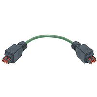 HARTING 33532110010001 Fiber Optic Cable Assemblies Han PushPull SCRJ Fiber Optic Cable Assembly, Plastic, Double Ended, POF MM 980/1000um, PUR, 1m