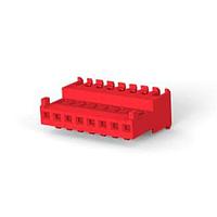 AMP Connectors - TE Connectivity 3-644540-8 Receptacle Housing FEED THRU W/TAB 8P red tin 22 AWG