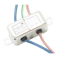 Adam Tech PLF-11E1-10A-W-R Power Line Filters EMI/RF Line Filter, 115/250VAC 10A, wire leads w/ flange mounting