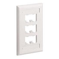 Panduit CFPL6WHY Wire Ducting & Raceways Faceplate 6 Port Single Gang Classic