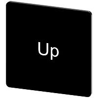 SIEMENS 3SU19000AE160DL0 Labeling Plate, Up INSCR. LABEL, BLACK 27 X 27MM, UP