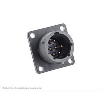 Eaton Souriau-Sunbank UTSX010E98PY Receptacles Square flange receptacle, without backshell, with 6 male solder contacts, IP68/69K in unmated conditions, keying Y