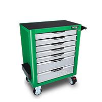 TOPTUL GE-26117 W/7-Drawer Tool Trolley (261 pcs; Green)