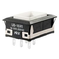 NKK Switches UB16NKW015F Pushbutton Switches LOW PROFILE PSHBTTN ILLMNTD/PC AND SLDR