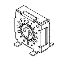 Same Sky (formerly CUI Devices) RDS-4S-7229-C-ASMT-TR DIP Switches Rotary DIP Switch, 7.2 x 7.2 x 2.9 mm, cross actuator, 4 pos, angled SMT,TR