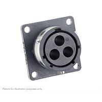 Eaton Souriau-Sunbank UTGX0142G1S Receptacles Square flange receptacle, without backshell, for 3 female contacts, IP68/69K