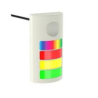 Banner Engineering TLF100P4QP Multicolor RGB Flush Mount Tower Light TLF100 Pro with Pro Editor; 4 Segment; Black Housing; 12-30 V dc; Environ. Rating: IP65; IP69K; Colors: Multicolor; 150 mm (6 in) 5-pin M12 PVC Pigtail QD