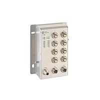 HARTING 20772103002 Unmanaged Ethernet Switches Ha-VIS eCon 4100-BB-L-B - unmanaged switch with 8 M12 D-code ports + 2 M12 X-code ports, with bypass (24V DC input)