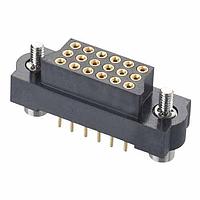 Harwin M83-LFT1F2N18-0000-000 Receptacle 3R 18P F VERT PC TAIL 3MM W/JS