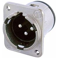 NEUTRIK NC3MDM3-H Receptacles 3P M RECEPT DM3 SER PCBH NICKEL/SILVER