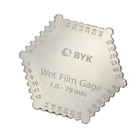 BYK Comb Gage 1-80 mils, stainless steel Wet Film Thickness Gauges with notches