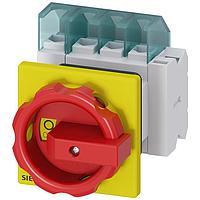 SIEMENS 3LD21542EP53 Rotary DISC SW 25A ROT HDL 1HOLE R/Y 4P AUX