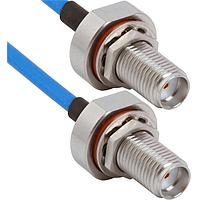 Amphenol SV Microwave FBSMA-085-FBSMA-060 RF Cable Assemblies SMA BKHD F SMA BKHD F 6"Cable