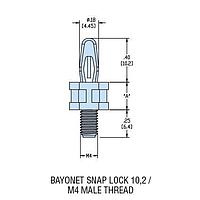 Heyco 10687 Threaded Support, Male HSCBS-22.5 NATURAL NYL PCB Support