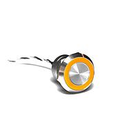 Bulgin MC22LCSAM Sealed 22mm Norm Clsd SST Amb LED