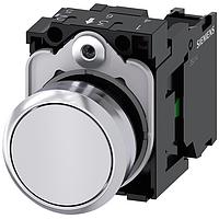 SIEMENS 3SU11500AB601BA0 Pushbutton PUSHBUTTON, MOM, WHT, FLUSH