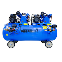 PEGASUS TM-V-0.25/12.5x2-230L Belt Driven Air Compressor (2 Compressor, 2 moto)