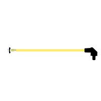 BIVAR SZR4-6.00-F5PBE54-4 Flexible Light Pipes with LEDs 6 Inch, Yellow Fiber, Blue Lens, IP54