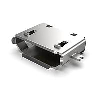 GCT (Global Connector Technology) USB3070-30-A Micro USB Type B Connectors Micro B Skt, Mid Mount-SMT, R/A, 30u", No Peg, T&R