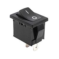 E-Switch R1966ABLKBLKFF Rocker Switch SPST OFF-ON QC 15A