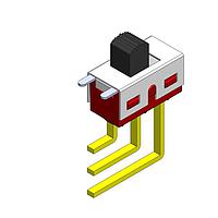 Dailywell 5MS1S102AM7RES Slide Switches Slide SPDT switch on-on vertical right angle pc thru-hole