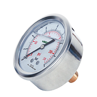 INSIZE 5207-C2D3L1W1R23 Bourdon Tube Pressure Gauges (Liquid Filled) (0~160bar/0~2300psi; 1/8ZG; Ø63mm)