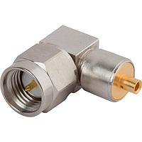 Amphenol SV Microwave SF2915-6605 Cable Connectors SMA M Conn, Swept R/A for .085 Cbl