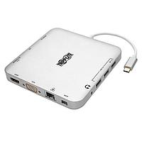 Tripp Lite U442-DOCK2-S USB Type-C to Audio, Ethernet, HDMI, mDP, Micro SD, PD Charging, SD, USB 3.2, VGA USBC DOCK,HDMI/VGA/MDP/AUDIO