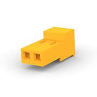AMP Connectors - TE Connectivity 640431-2 Receptacle Housing CLOSED W/O TABS 2P Orange 18 AWG