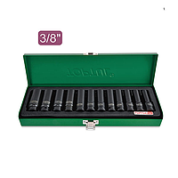 TOPTUL GDAD1201 6PT Flank Deep Impact Socket Set (12pcs, 3/8", 8~19mm)