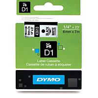 DYMO 63020728 Labelmanager D1 Black/White Tape (6mm x 7m)
