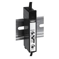 Banner Engineering D12DAB6FP DIN Rail AC-coupled Fiber Optic Sensor D12 Series: Plastic Fiber Optic; Range: Depends on Fiber; Input: 10-30 V dc; Output: Bipolar: 1 NPN; 1 PNP; 2 m (6.5 ft) Cable