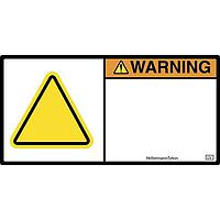 HellermannTyton 596-00645 Signal Word Label WARNING 2.75 X 5.50 UV 250/RL