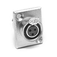 Amphenol Audio AG4FCE Miniature XLR Connector 4 Pole Mini XLR Chassis Mount G Type Female Contacts Vertical PCB Nickel Finish