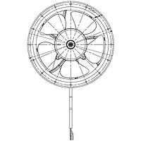 Delta Electronics, Inc. AFL2212LW-00GYQ EC Fans EC Slim Fan, 222x80mm Round, 12VDC, 170.1CFM, 4.46mmH2O, IP56