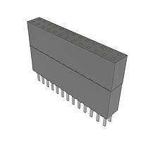 Samtec ESW-113-44-S-D Stackthrough .100" Elevated Socket Strip