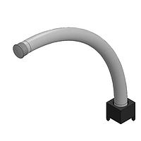 BIVAR UHF5-4.500-Y-67 Flexible Light Pipes Unibody High Flex, IP 67, 5mm Light Pipe Diameter, 4.500 in. Light Pipe Length, Adapter Included