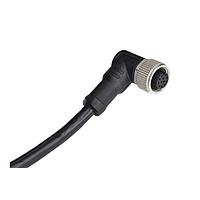 Amphenol LTW M12A-04BFFM-SR8N10 Sensor Cables / Actuator Cables M Series Sensor Connector, M12, A Code, Metal, 4A, 04 pins, Female Connector, Female Contact, Right Angle, Screw Thread, Overmolded, Length 10000mm, IP68