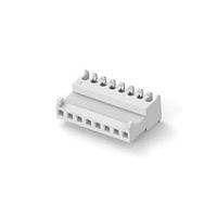 AMP Connectors - TE Connectivity 3-644563-8 Receptacle Assembly FEED THRU W/TAB 8P white tin 24 AWG