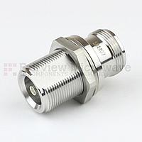 Fairview Microwave SM4407 Bulkhead 4.1/9.5 Mini DIN Female to 4.1/9.5 Mini DIN Female Adapter (6 Ghz)