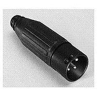 Switchcraft AAA3MPBZ Connectors 3 PIN MALE SILVER PLSTIC HANDEL BLACK