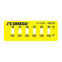 OMEGA 6MA-A-130/54-30 Non-Reversible, Six Point Horizontal Temperature Label (180 °F)