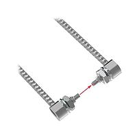 Banner Engineering PIAT46TMB5MTA Fiber Optic Cables Plastic Fiber, Opposed Mode; Core Dia.: 1 mm; Fiber Length 2 m; Angle, Thread; SteelSkin, TMB5 Termination