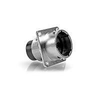 Amphenol SINE Systems RT00124PNH03 Connectors 4 Position Square Flange Receptacle, Male, Shell Size 12 with Silicone Seal