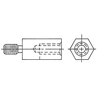 RAF Electronic Hardware 4656-1032-SS-20 Hex 3/8 Hex X 3.00 Length Hex Male-Female Standoff