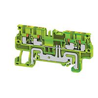 Altech CPG1.5/4 Ground Terminal Block DIN Term Blk Push-In, Grnd, 4Conn