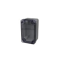 Bud Industries PTK-18422-C Electrical Enclosures PC+10% Fiberglass Box with Knockouts and Clear Cover (5.1 X 3.2 X 2.8 In)