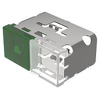 EAO 03-902.5/9 Switch Hardware Lens, 18 mm x 38 mm, illuminative, Green-white, flush, Plastic