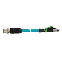 Murrelektronik 7700-44711-S4U0500 Ethernet Cables / Networking Cables M12 male 0 / RJ45 male 0 shielded Ethernet, TPE 2x2x24AWG SF/UTP CAT5e bu UL/CSA, CM 5m